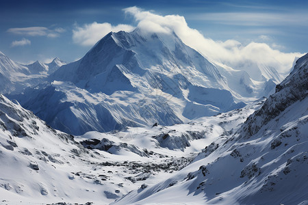自然雪山背景图片