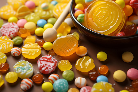 美味可口的糖果背景图片