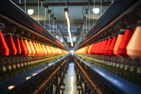 服装素材工厂工业棉纱纺织工厂背景