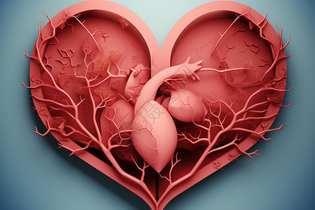 生物医疗的心脏概念图背景图片
