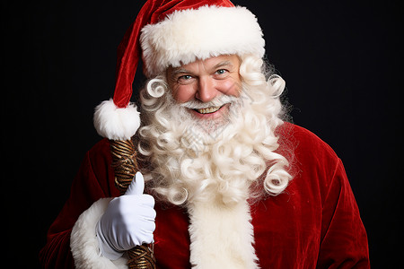 圣诞胡子穿着圣诞服装的老人背景