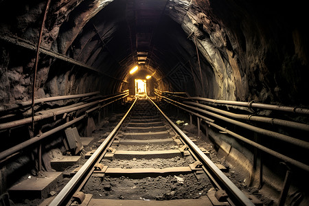 黑暗中的隧道背景图片