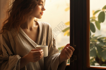 休闲的咖啡时光背景图片