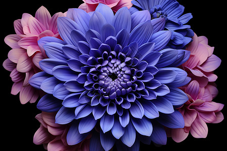 浪漫紫色花朵背景图片