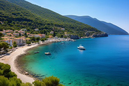 希腊海岛风情背景图片