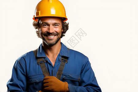 建筑工地的施工人员背景图片