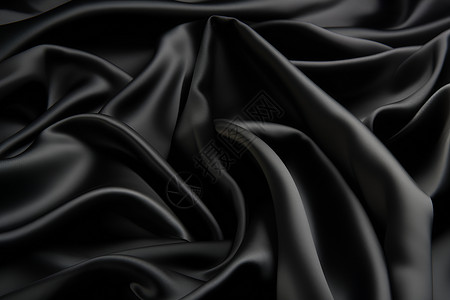 黑色奢华黑色的丝绸纺织品背景背景