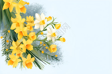 黄白相间的美丽花朵背景图片