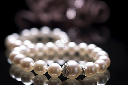 奢华的白色珍珠背景图片