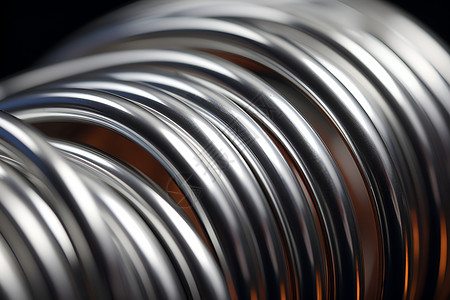 工厂制造的不锈钢钢圈背景图片