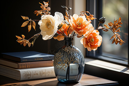 花瓶植被花瓶中的植被背景