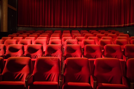 剧院中空旷的椅子高清图片