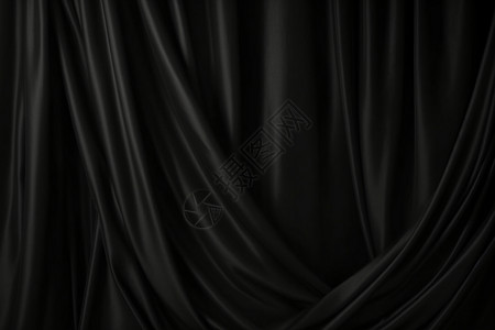 黑色的布料幕布背景图片