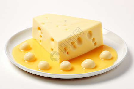 奶酪与白巧克力背景图片