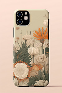 桌面上美丽花卉手机壳背景图片