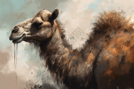 行走的动物骆驼背景图片