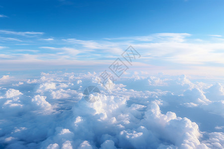 天空的云海蓝色天空壁纸高清图片