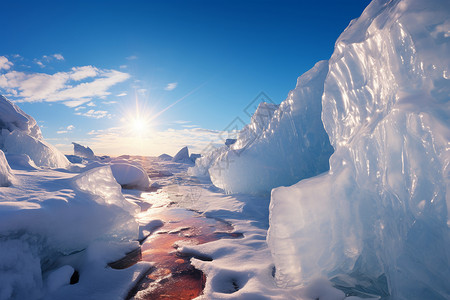 冬季的冰岛背景图片