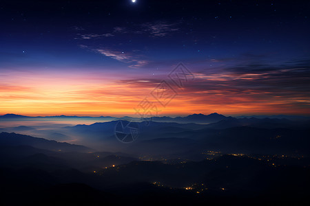 日出的天空背景图片