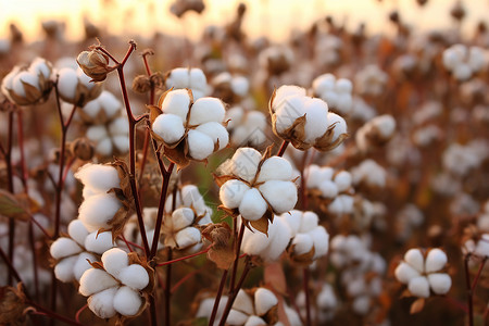 农业种植的棉花田高清图片