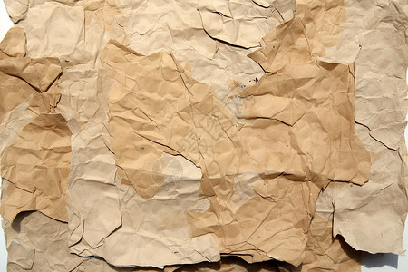 褶皱的纸张材料皱褶的高清图片