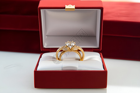 奢华昂贵的钻石戒指背景图片