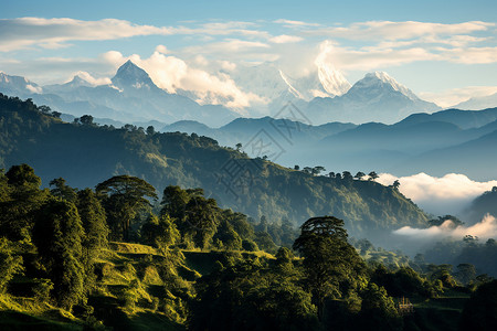 高山云海背景图片