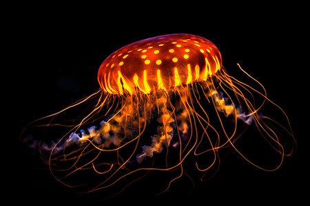 深海的荧光灯背景图片