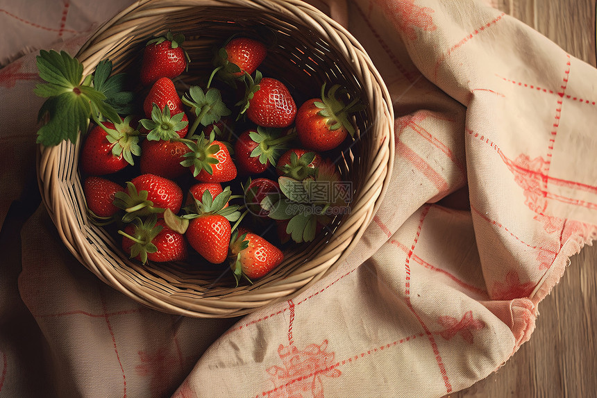 美味多汁的草莓水果图片