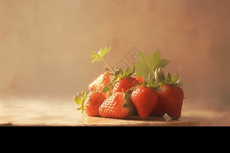 应季的草莓水果背景图片