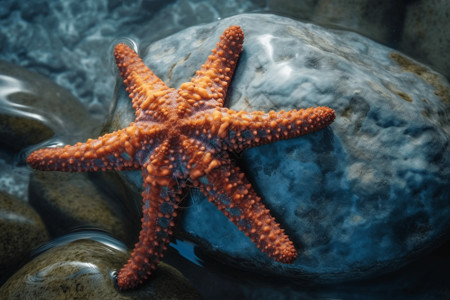 美丽的海星生物背景图片