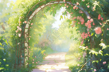 梦幻的花园背景图片