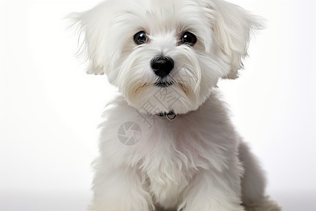 可爱的白色狗狗背景图片
