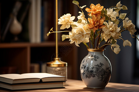 优雅细致的花瓶背景图片