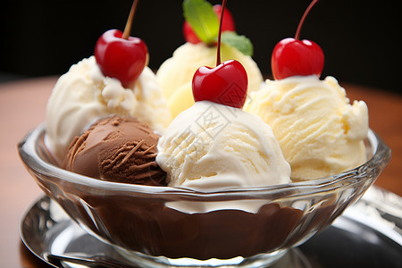 美味可口的冰淇淋背景图片