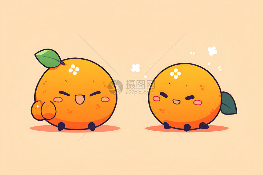 可爱的柚子吉祥物图片