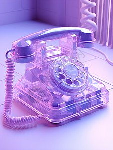 迷人梦幻的老式电话机背景图片