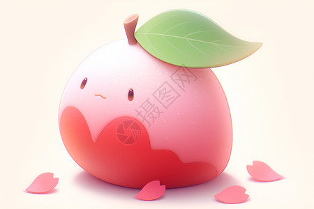 红心苹果的创意插图背景图片