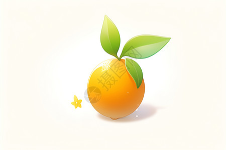 美味多汁的橙子插图背景图片