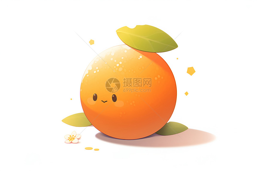 创意艺术的橙子插图图片