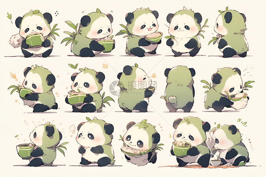 憨态可掬的小熊猫图片