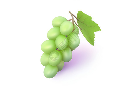 绿色的卡通葡萄背景图片