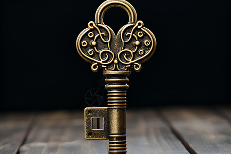 复古的金色钥匙背景图片
