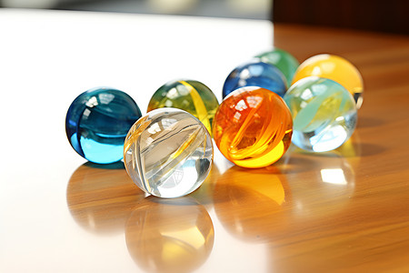 彩色玻璃球弹珠玩具高清图片