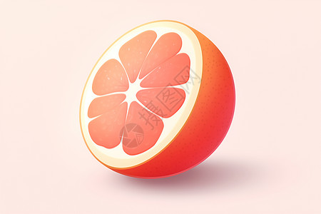 酷炫图标酷炫可爱的葡萄柚插画