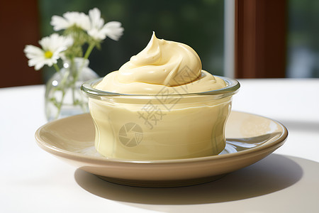 美味的奶油背景图片