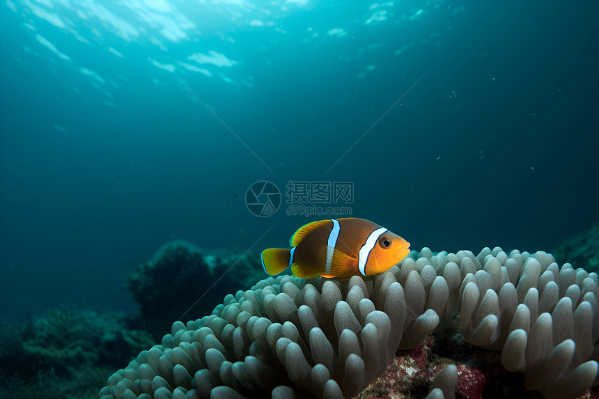 海洋中的珊瑚和鱼图片