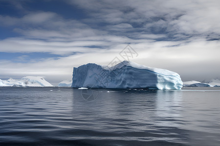 海上的冰川背景图片