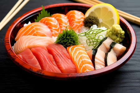 日本生鱼片背景图片