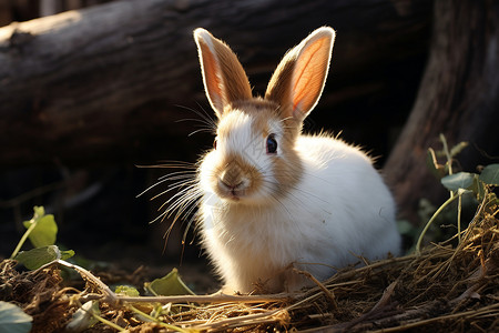 悠然自得的动物悠然自得的兔子背景